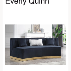 Black/Gold velvet couch