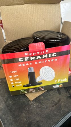 Lucky Herp Reptile Ceramic Heat Emitter 2-Pack 150W