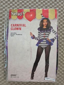 Spirit Carnival Clown Halloween Costume Adult XS