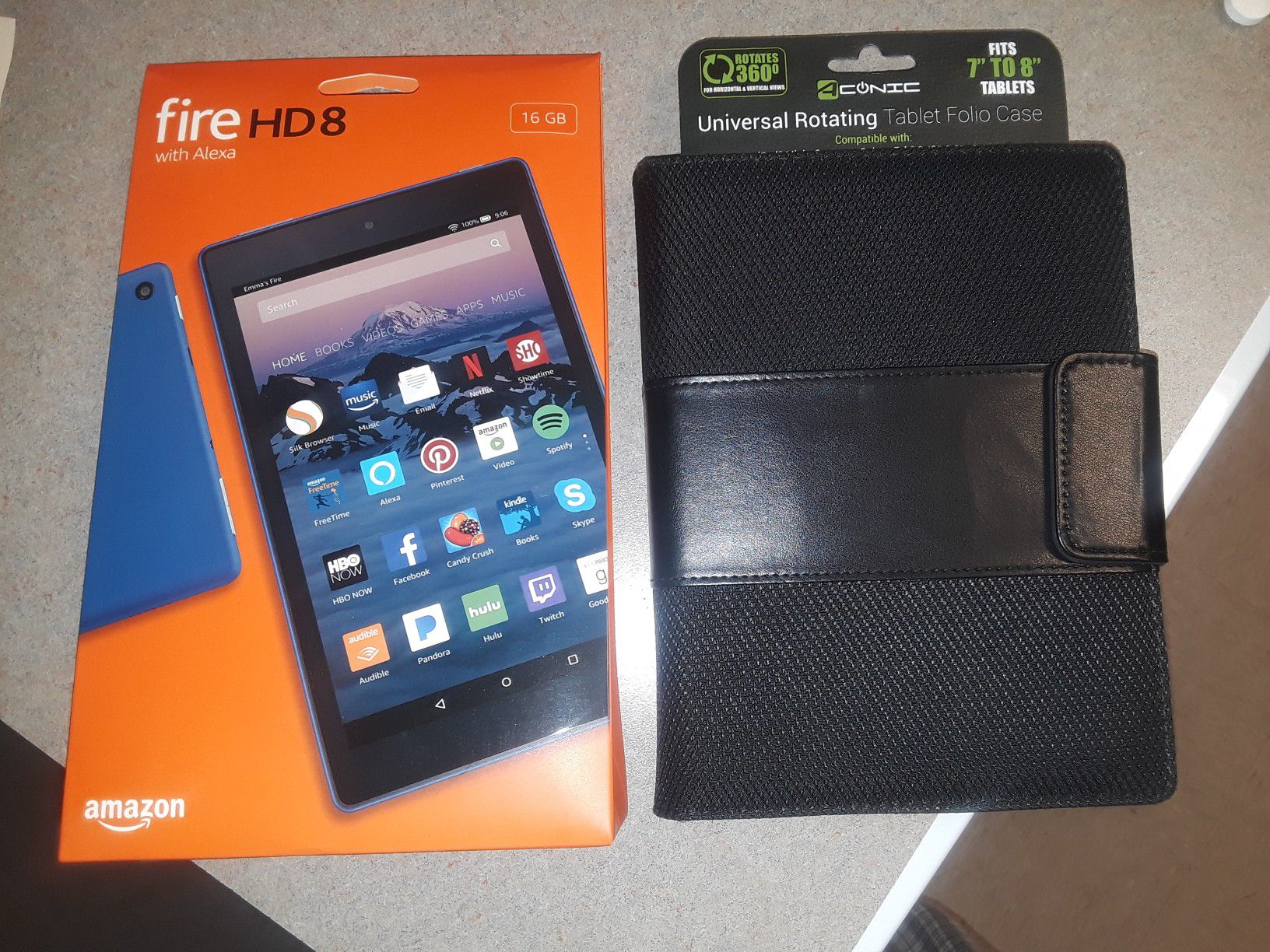 Brand new 8 inch Kindle Fire in case
