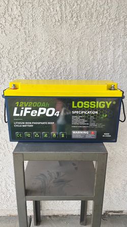 Lossigy 12V 200Ah LiFePO4 Deep Cycle Battery