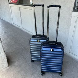 Delsey Hardcase Carry-on Spinner Luggage, Gray or Dark Blue, Like New, $45 each