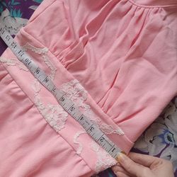 Bubblegum Pink 70s Women's Maxi Dress XS