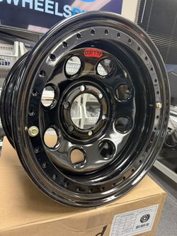 Raceline RT8168060 - Rock 8 Beadlock 16X8 offset -19 6X5.5 Black 3.75” BS Steel