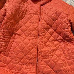 Orange Size XL Puffer jacket women 