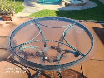Patio Table With Glass Top