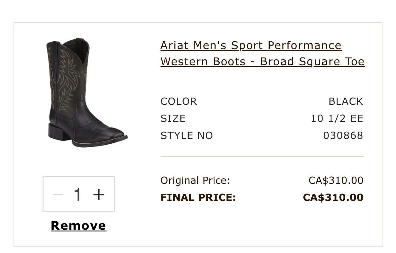 ARIAT MEN'S SPORT PERFORMANCE WESTERN BOOTS - BROAD SQUARE TOE