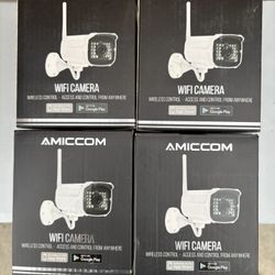 AMICCOM Outdoor WiFi Security Camera 1080P – Night Vision – New