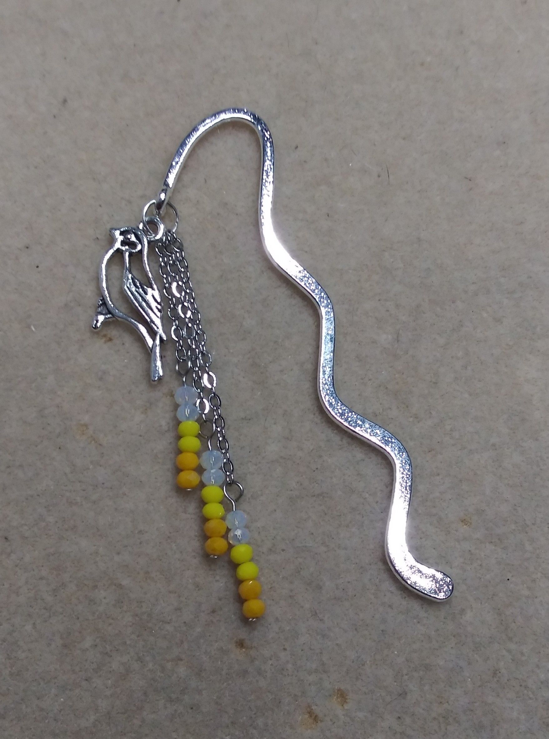 Handmade bird bookmark
