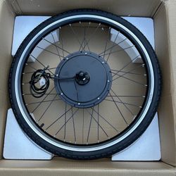 Brand new 26” electric bicycle wheel kit for $140.