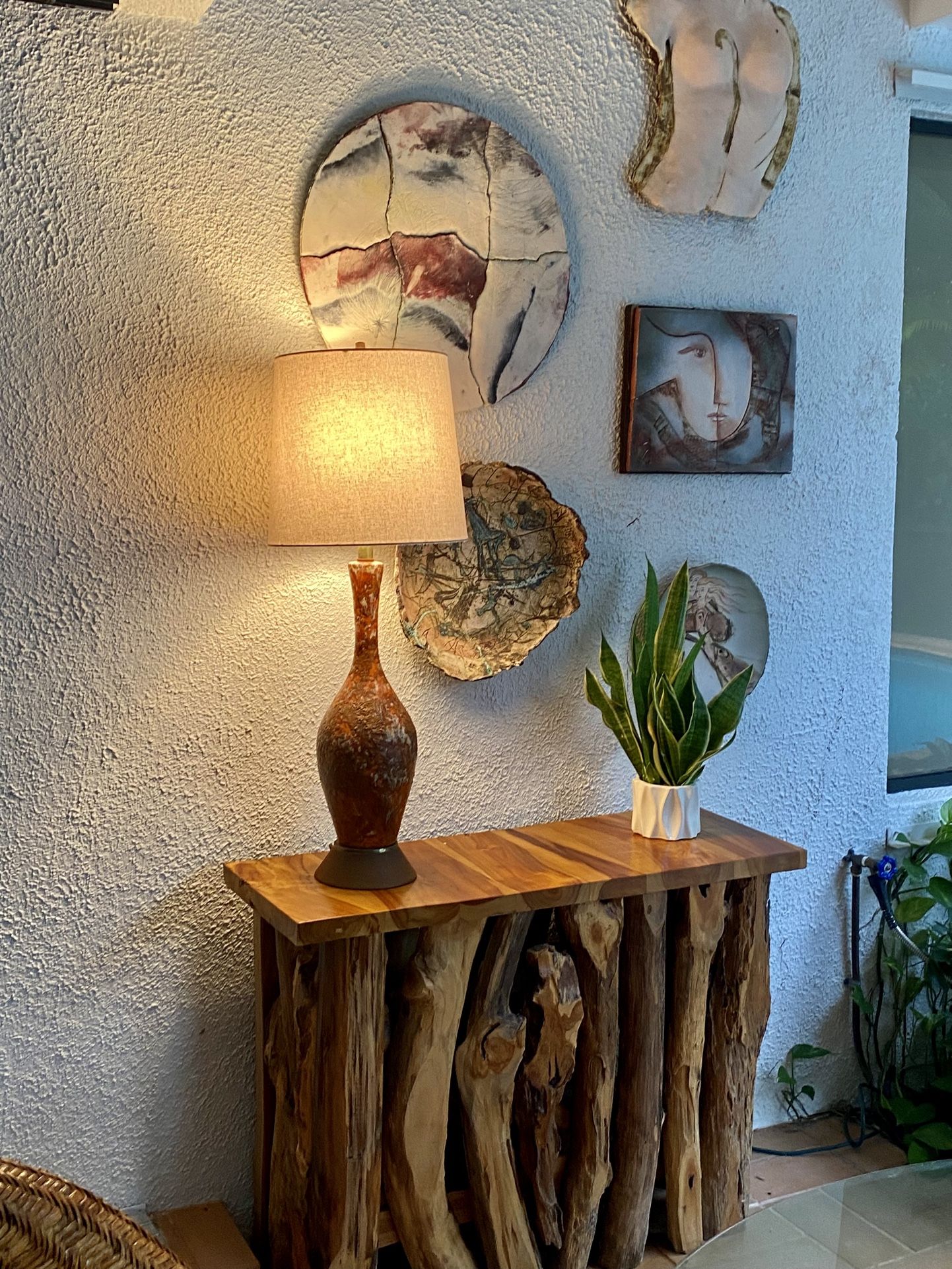 Rare Console Table Solid Wood