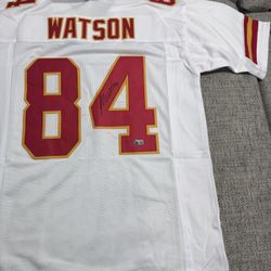 Justin Watson Signed Autograph Custom Jersey-Beckett Coa-Kansas City Chiefs