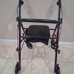 Drive medical walker with seat