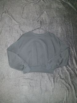 Black Long Sleeve Crop Top