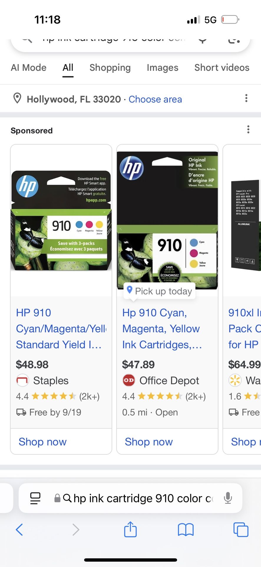 Hp Ink Cartridge 190 636e