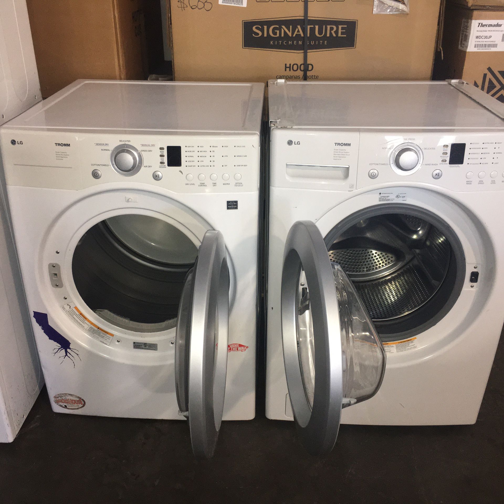 LG front load washer and gas dryer