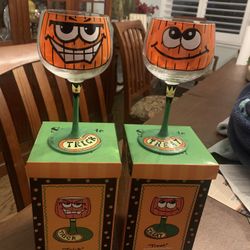 Trick Or Treat Wine Glasses