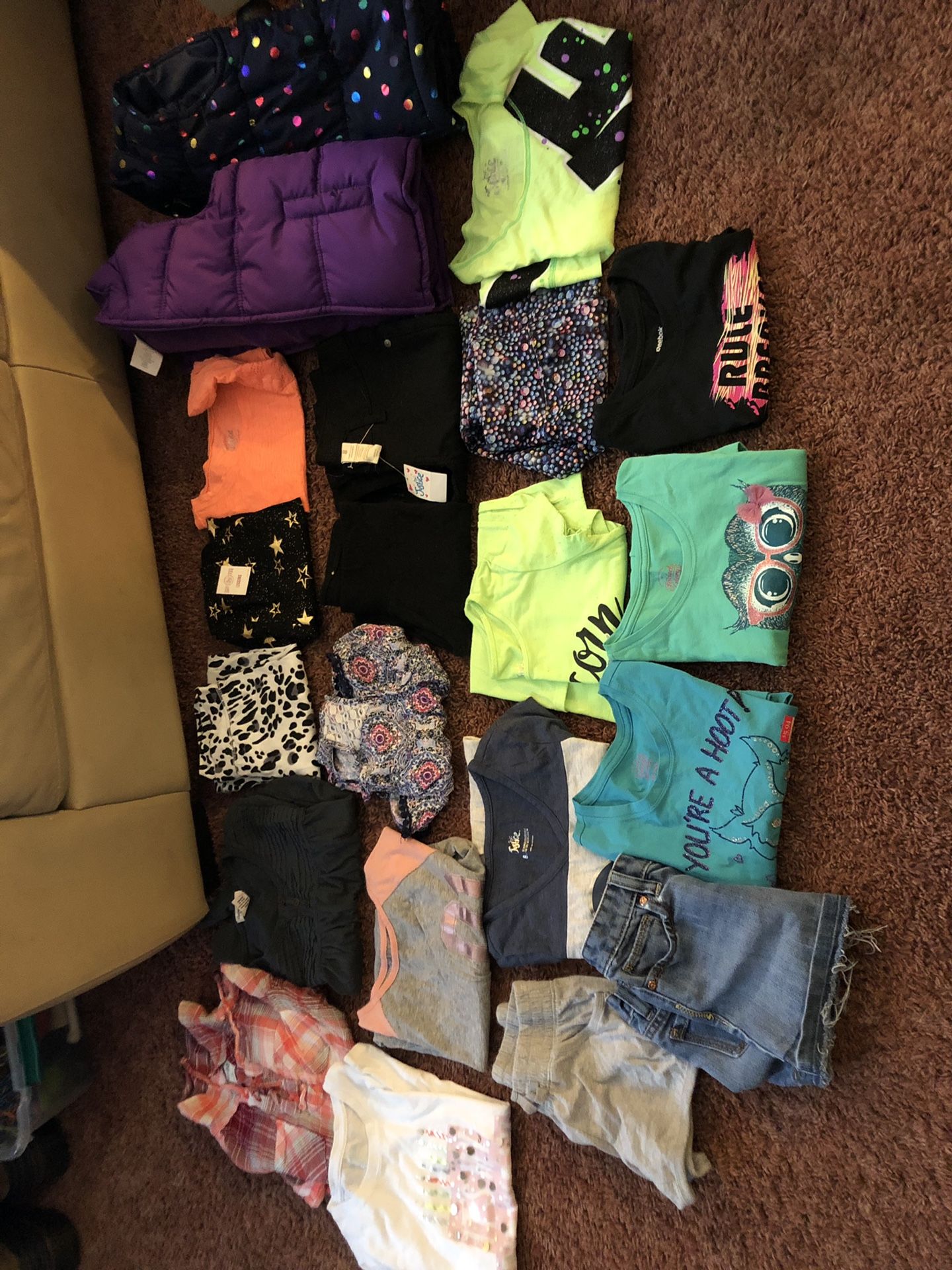 Large lot of girls size 8 name brand clothes