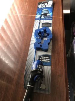 STAR WAR'S Talking YOUTH ROD & REEL Fishing COMBO by Shakespeare Spincast 2'6"