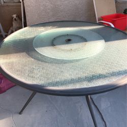 Glass Patio Table 
