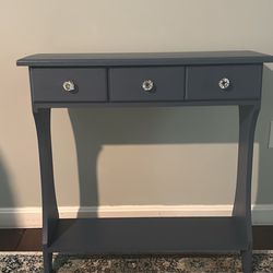 Solid Wood Entry Accent Table -Deep Blue
