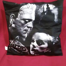 18" By 18" Frankenstein & Bride Pillow Case