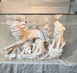 Acrylic Resin wolf pack cocktail table