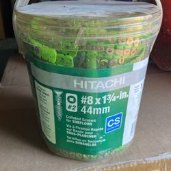 Hitachi #8 X 1 3/4-in 44 Mm 1,000ct Collated Screws For Subfloor