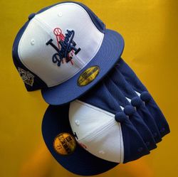Dodgers World Series 2025 Champions fitted hat Size 7 1/8, 7 1/4, 7 3/8, 7 1/2, 7 5/8