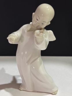 Vintage Lladro Spain Chinese Angel Playing Violin 4536 Porcelain As Is Parts