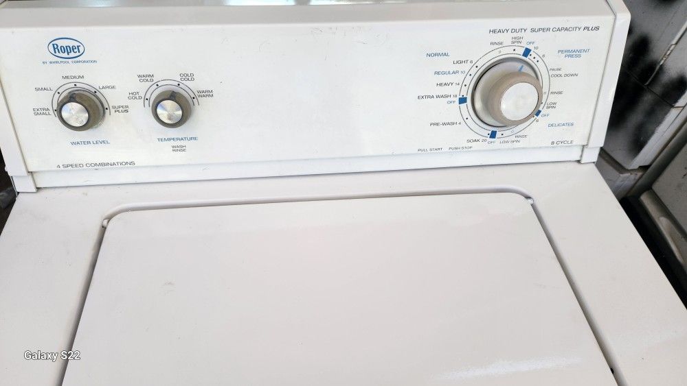 Roper Washer By Whirlpool Super Capacity Plus And Heavy Duty