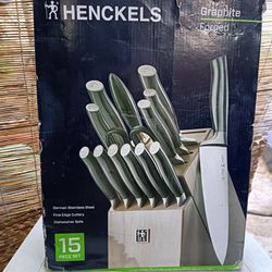 Henckels International 15pc Graphite Knife Block Set for Sale in Santa  Barbara, CA - OfferUp