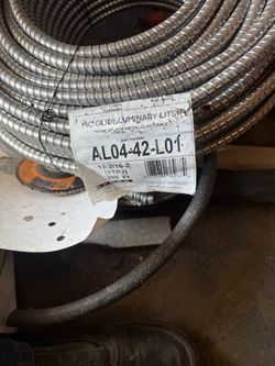 250-foot coil of Atkore/AFC MC Glide Luminary Lite metal-clad lighting cable, part AL04-42-L01.