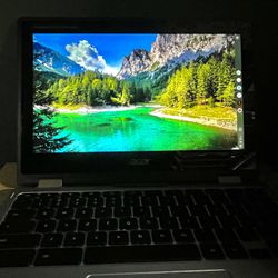 Lightly Used, Touchscreen Sliver Acer Chromebook 