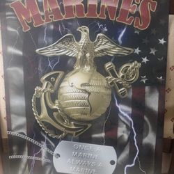 Marine Corps Tin Sign 