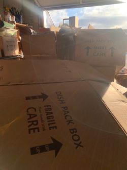 Free boxes and packing paper