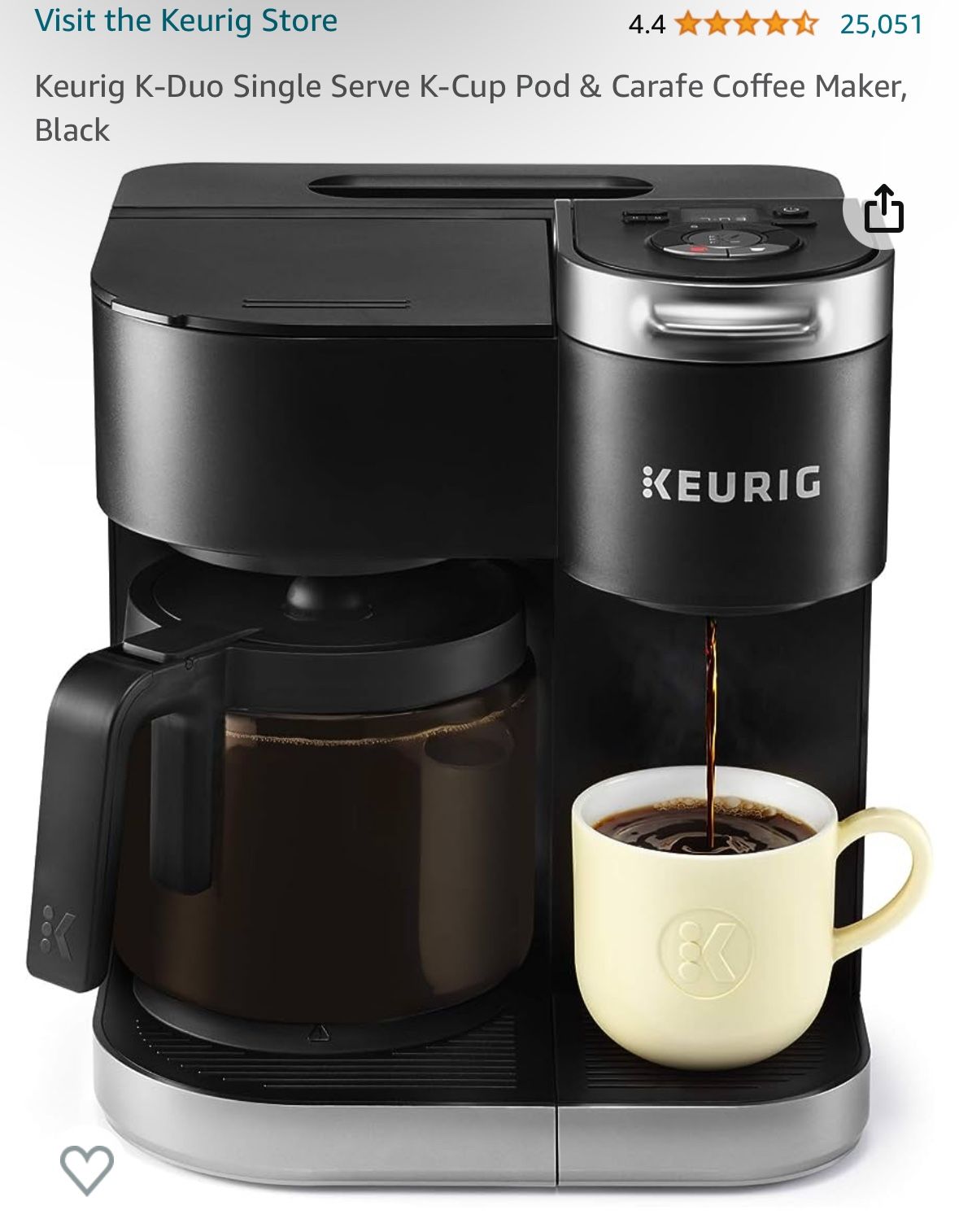 Keurig K-Duo Carafe / K Cup Pod