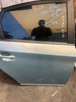 2010 - 2015 Toyota Prius Rear Door Passenger Side RH Teal JC162