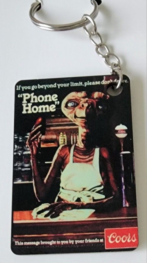 Coors Beer And E.T. Ad Keychain