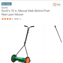 SCOTTS  16 Inch Walk Behind Manual Lawn Mower