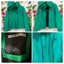 Abercrombie & Fitch Green Hooded Jacket Size M