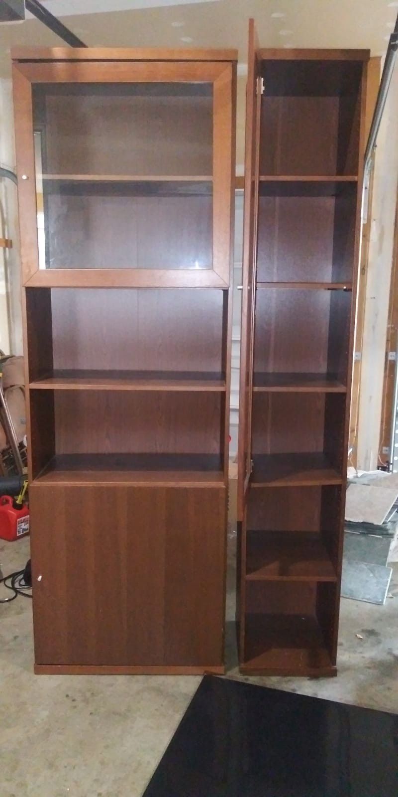 2 bookshelves