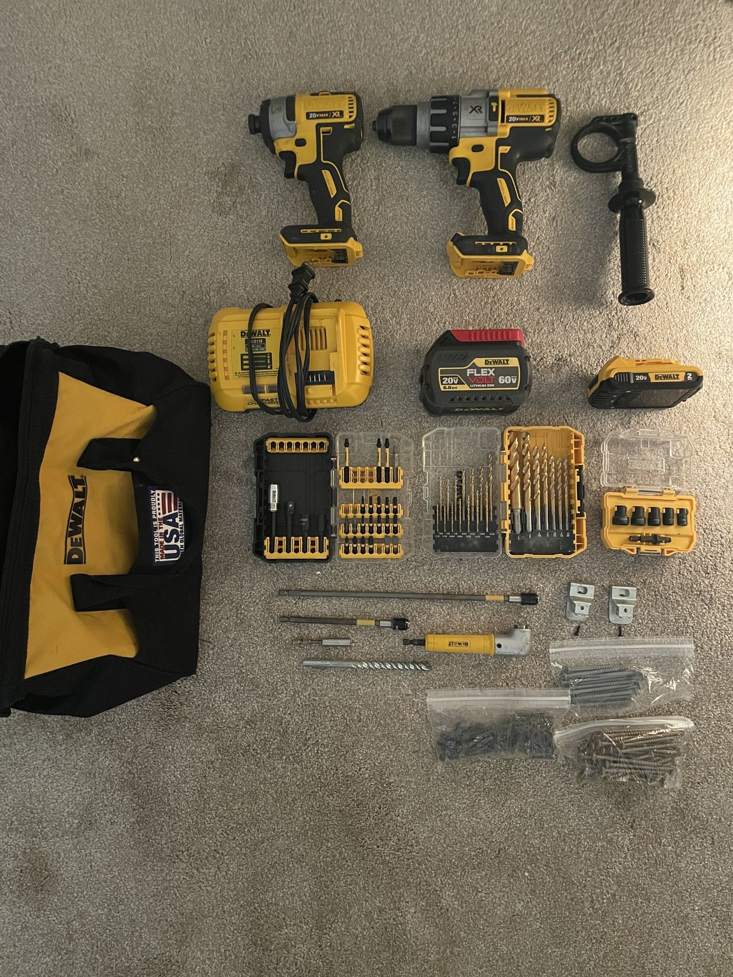 Dewalt Hammer Drill, Impact Driver Combo