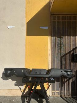 2011-2018 Dodge Ram 1(contact info removed)-2023 Dodge Ram 1500 Classic Black Rear Bumper W/ Dual Exhaust and Parking Sensor Holes