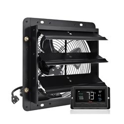 Exhaust Fan 10 in. 820 CFM, 10-Speed Adjustable Wall Mount Attic Fan Ventilation and Cooling for Greenhouses