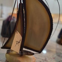 Vintage Brass Sailboat