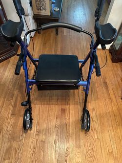 Vive Bariatric Upright Walker with Seat - Heavy Duty Senior Stand Up