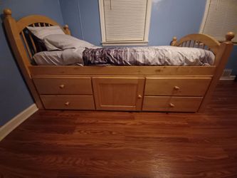 Twin captain bed w/dresser combo
