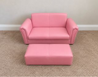 Kids Loveseat Sofa with Matching Ottoman
