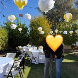 Baby Shower Decorations, Yellow Hot Air balloon Theme